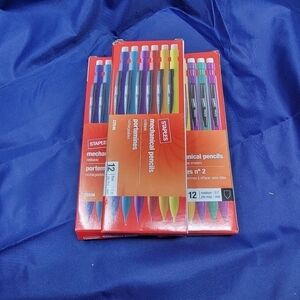 NEW (3) Boxes Staples No 2 Fine 0.5 Mechanical Pencils 12/Box (36 Total) T52